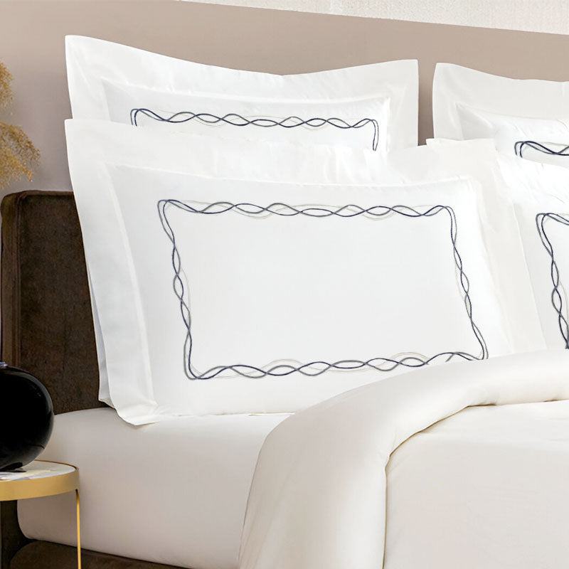 Pillow Cover + Fitted Sheet (3 Pcs Set) - Horizon Embroidery