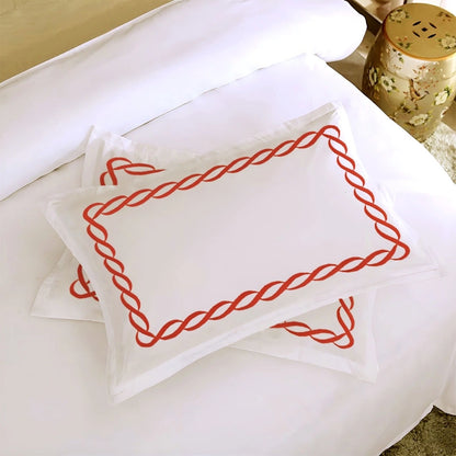 Chain Embroidery Bedsheet Set