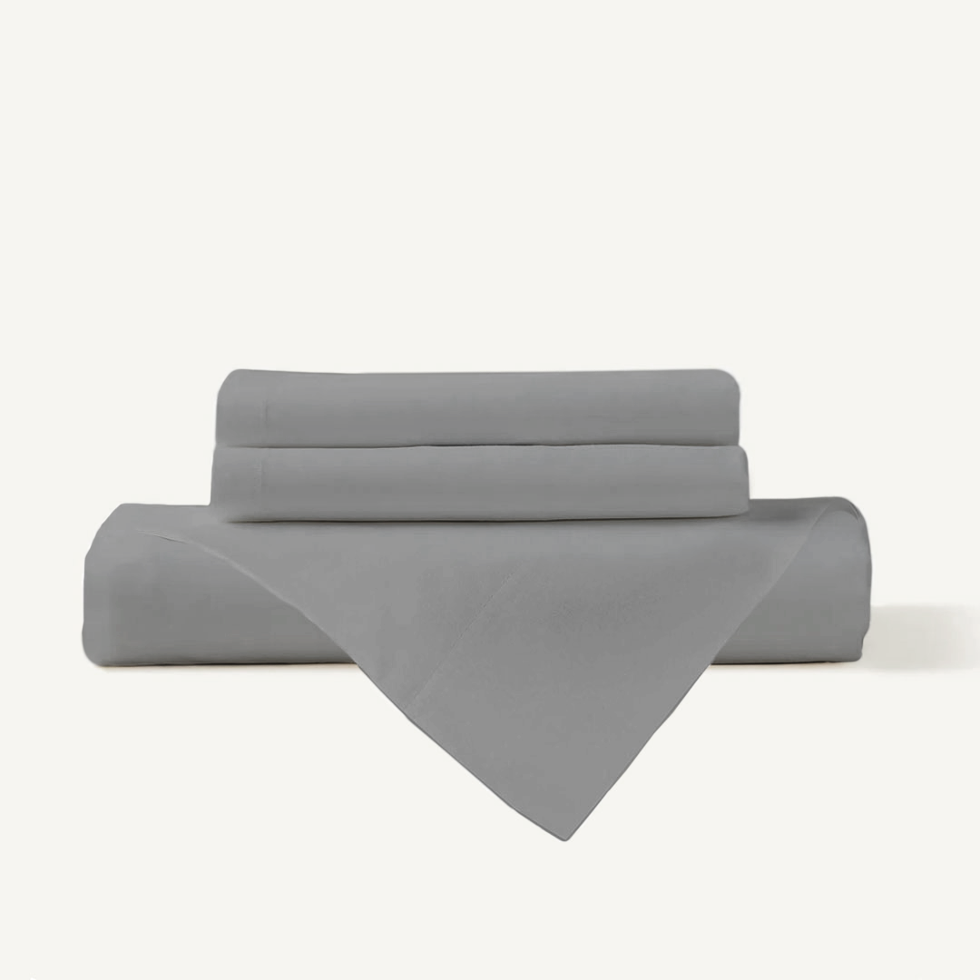 Pillow Cover + Flat Sheet (3 Pcs Set) - Classic White