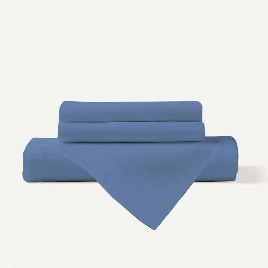 Pillow Cover + Flat Sheet (3 Pcs Set) - Classic White