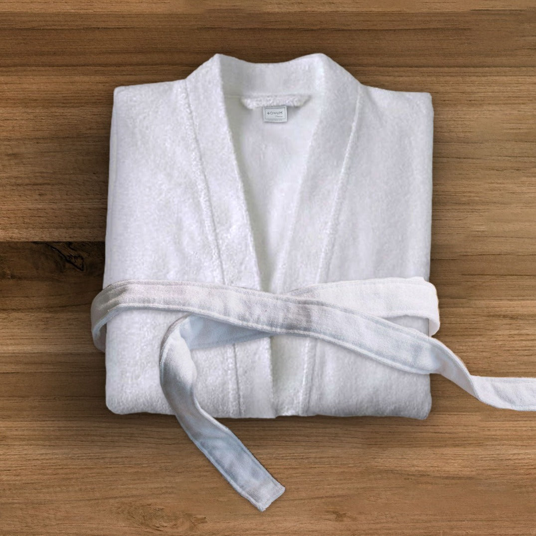 Bath Robe Waffle White