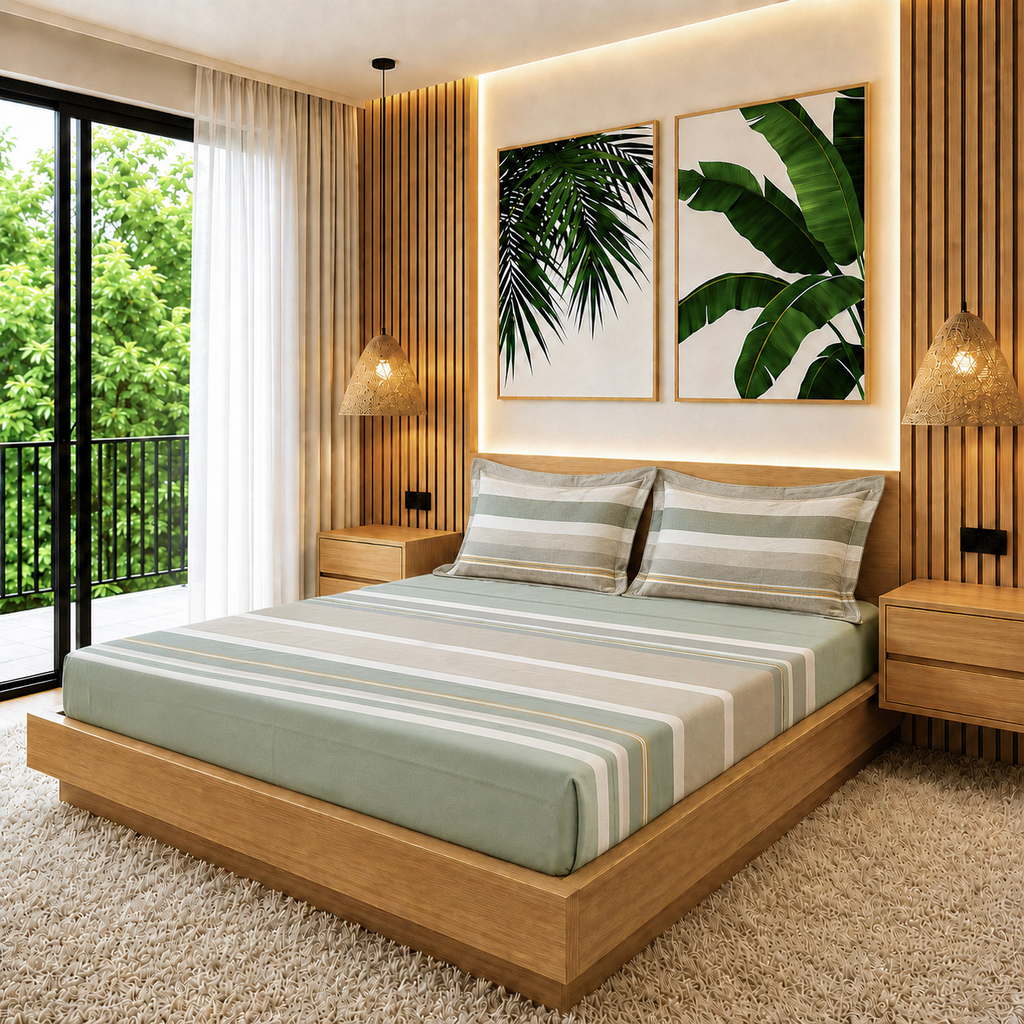 Sohum Printed Bedsheet Set | 300 TC