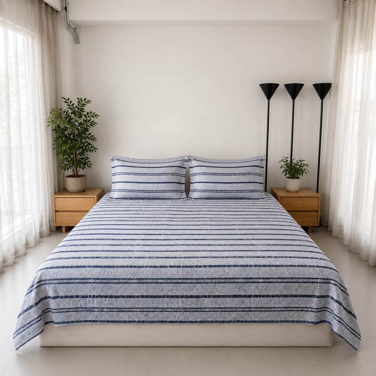 Sohum Printed Bedsheet Set | 300 TC