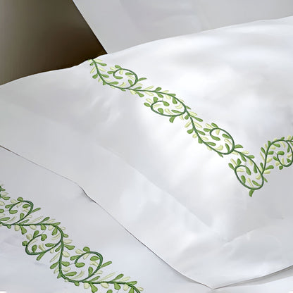 Olive Embroidered Linen