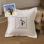 Cushion Cover | Gift | Custom | Line Art