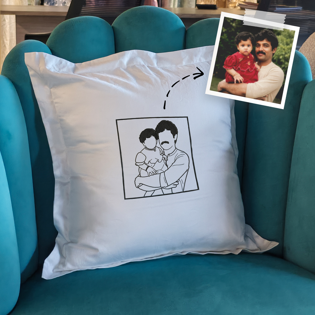 Cushion Cover | Gift | Custom | Line Art