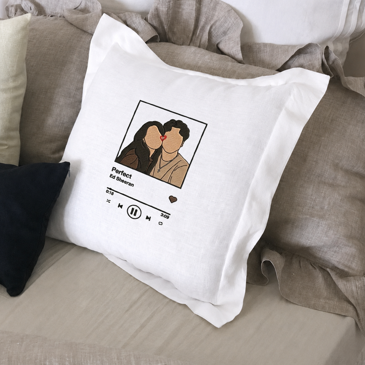 Cushion Cover | Gift | Custom | Music Player Fill