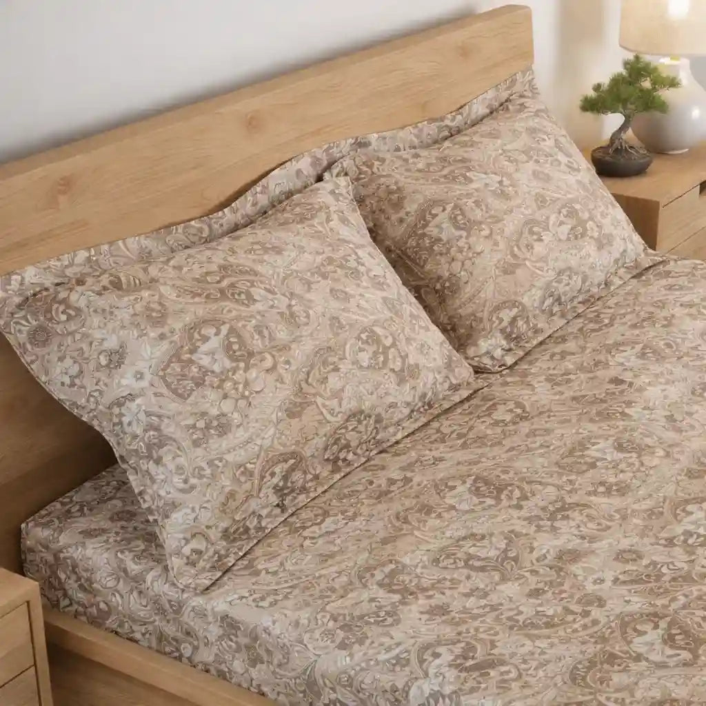 Sohum Printed Bedsheet Set | 300 TC