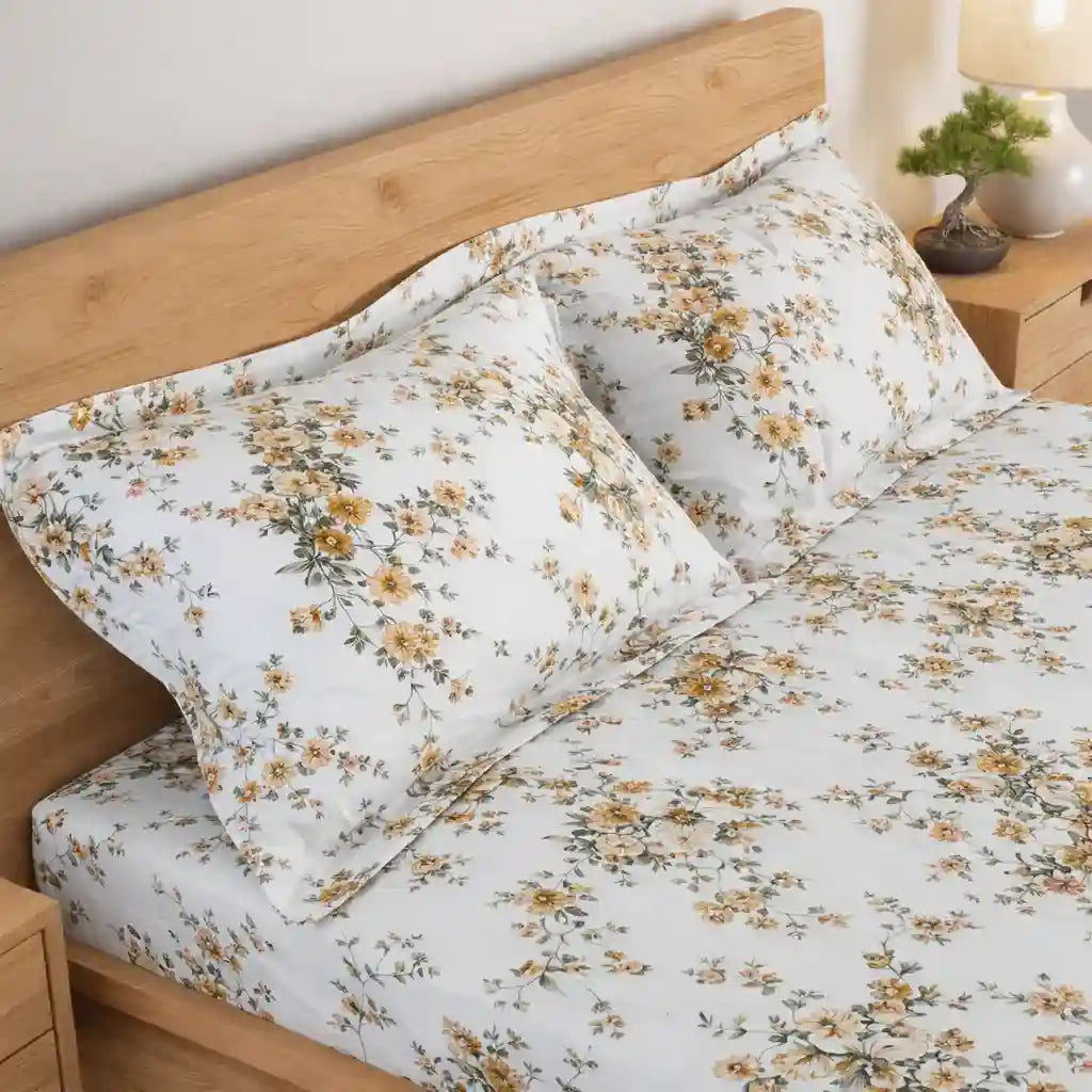 Sohum Printed Bedsheet Set | 300 TC