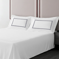 Pillow Cover + Flat Sheet (3 Pcs Set) - Aura Embroidery