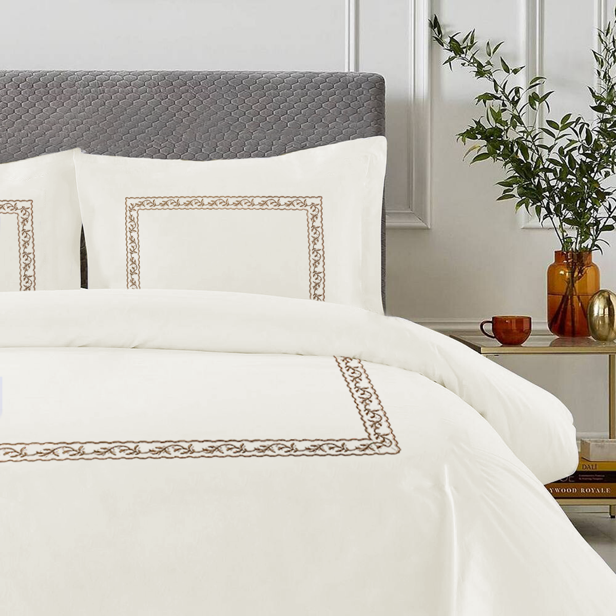 Winter Sheet Set (4 Pcs Set) - Autumn Embroidery