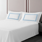 Pillow Cover + Flat Sheet (3 Pcs Set) - Autumn Embroidery