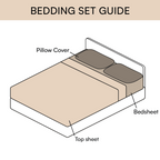Bedsheet with Pillow Cover - Autumn Embroidery