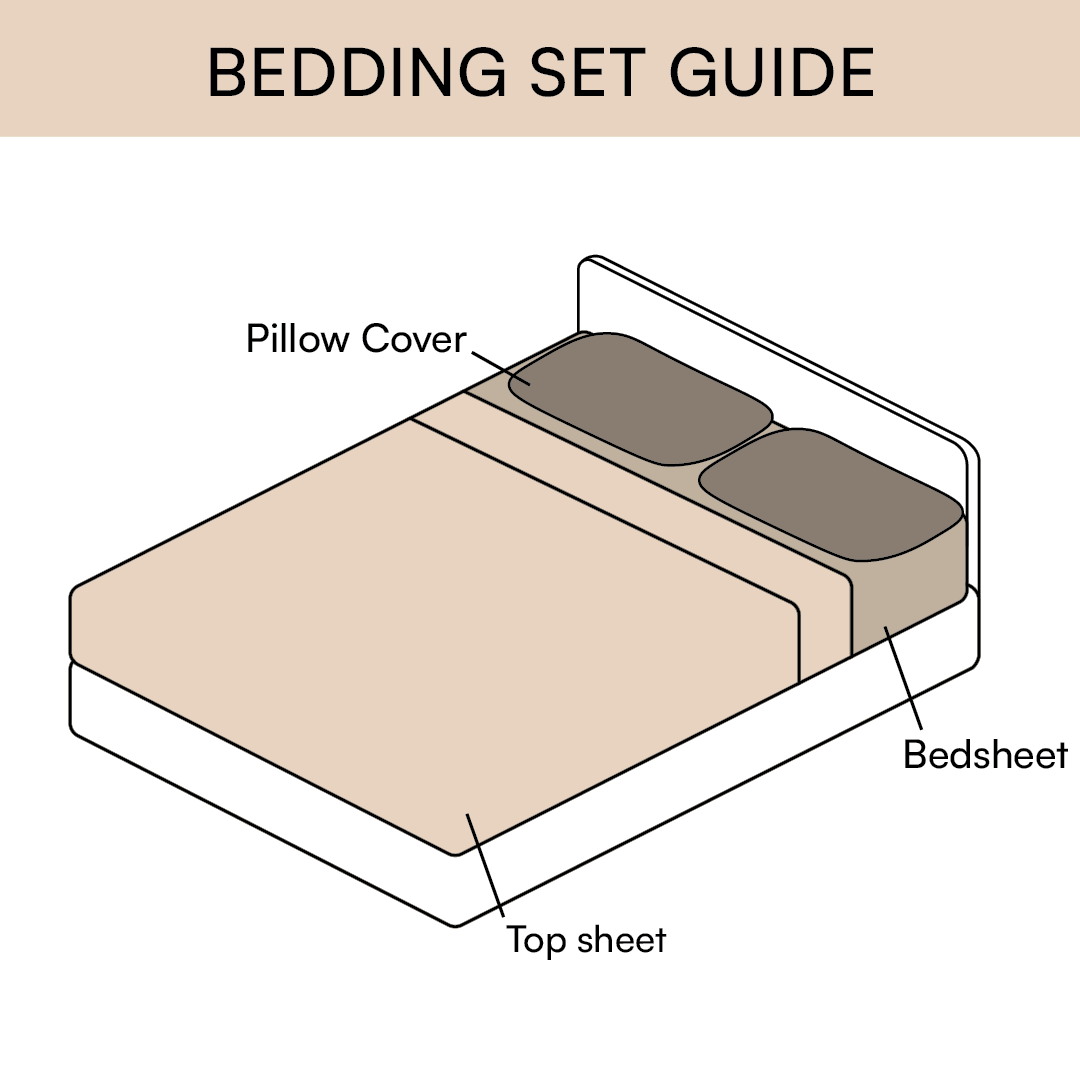 Bedsheet with Pillow Cover - Autumn Embroidery