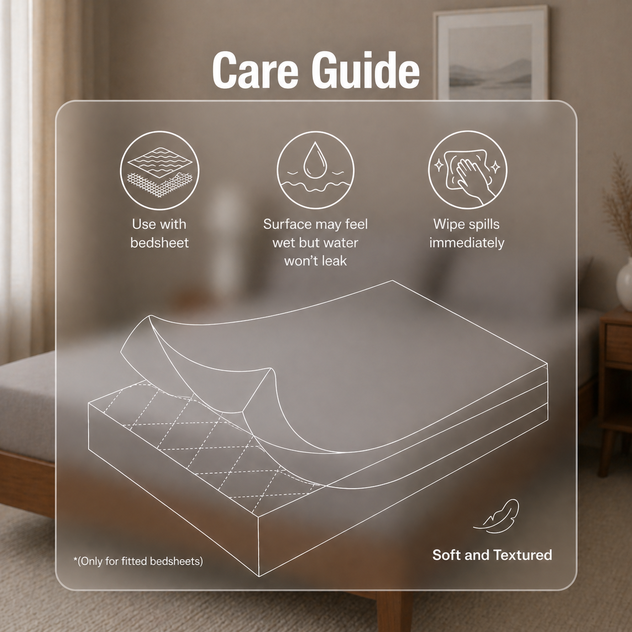 Sohum Mattress Protector | Waterproof | Terry