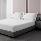 Pillow Cover + Fitted Sheet (3 Pcs Set) - Castille Embroidery