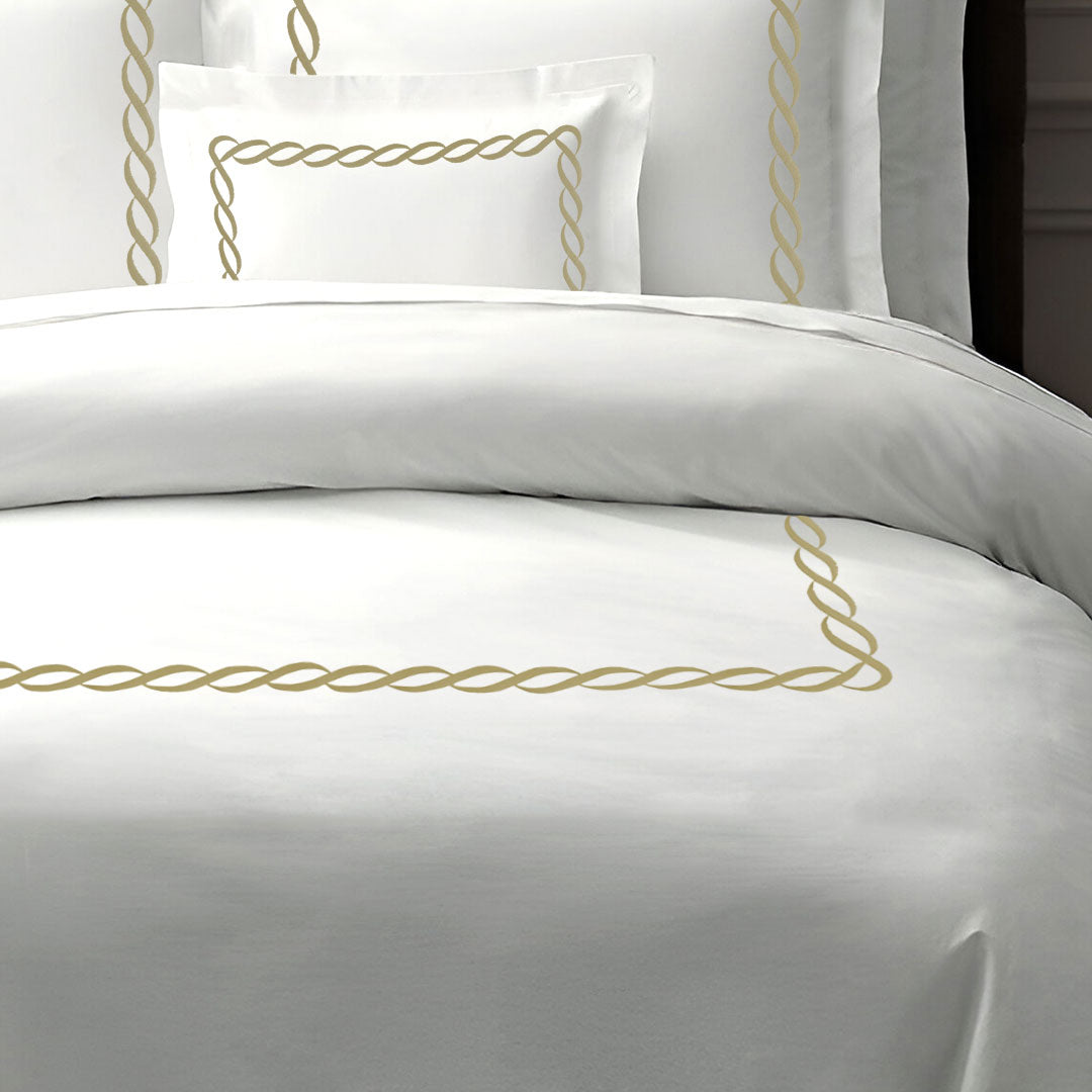 Quilt Cover - Chain Embroidery