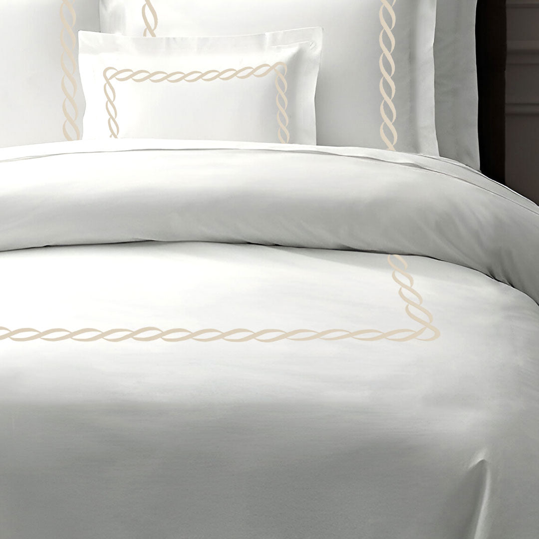 Quilt Cover - Chain Embroidery