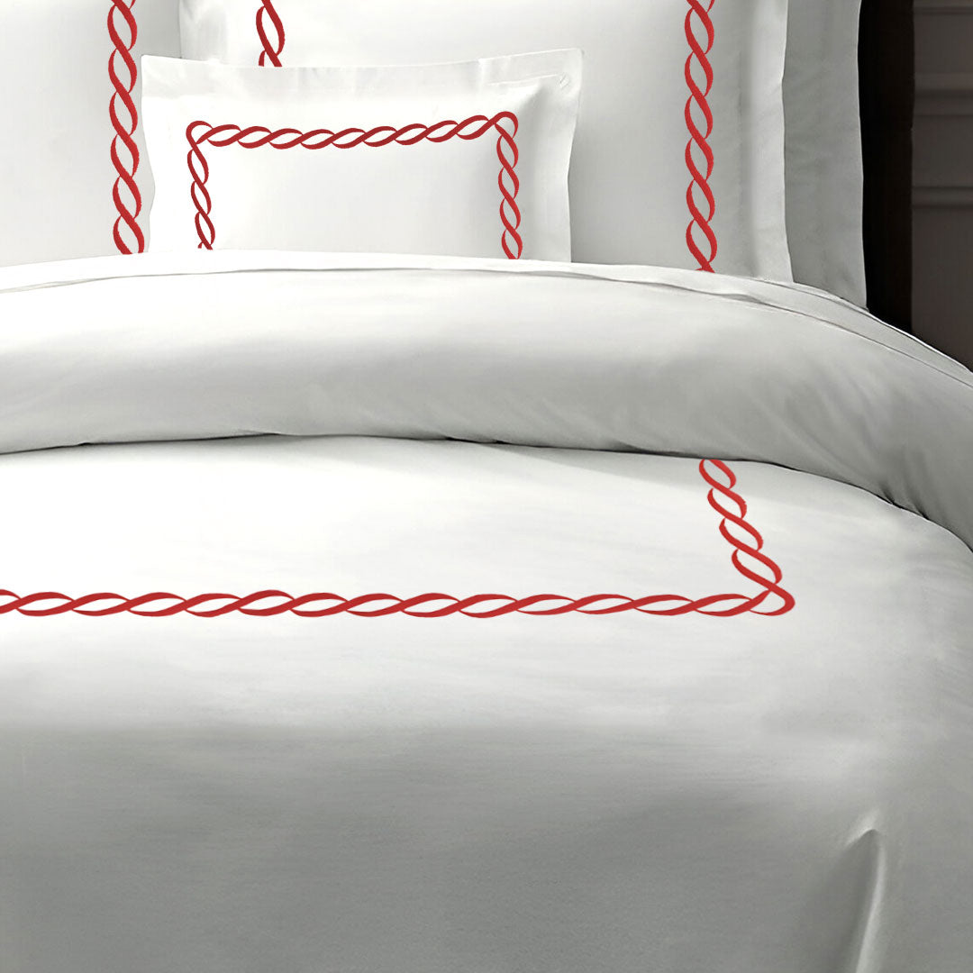 Quilt Cover - Chain Embroidery