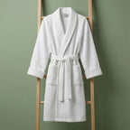 Bath Robe Waffle White
