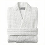 Bath Robe Waffle White