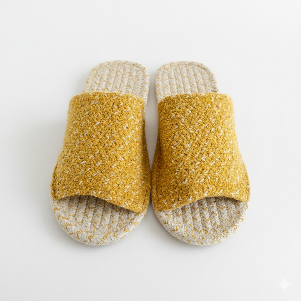 Sohum Open Toe Cotton Home Slippers