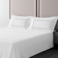 Pillow Cover + Flat Sheet (3 Pcs Set) - Horizon Embroidery