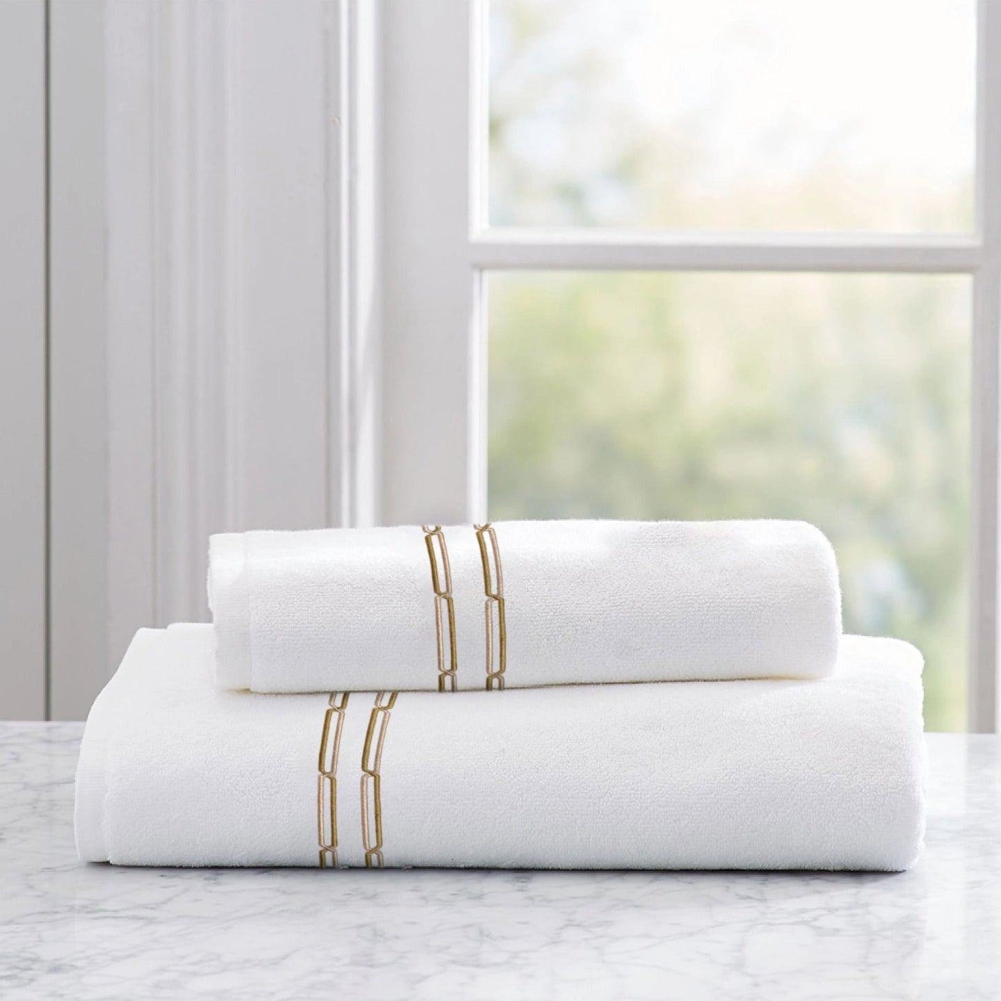 Lace White Embroidered Towel