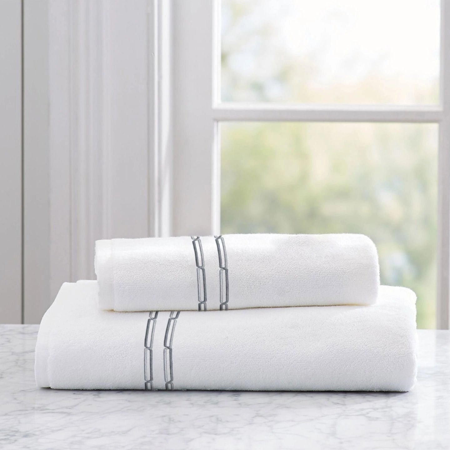 Lace White Embroidered Towel