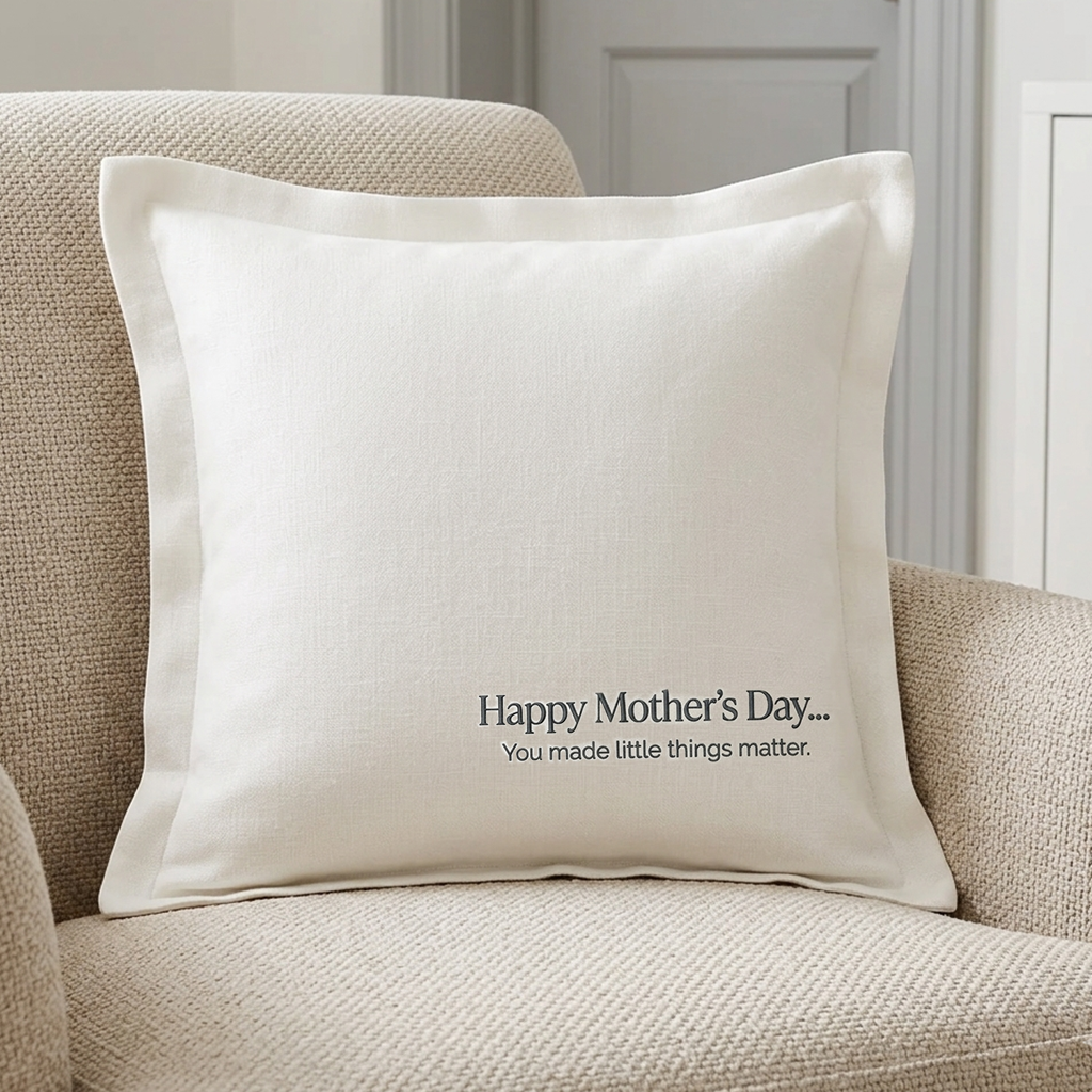 Cushion Cover with Customizable Message