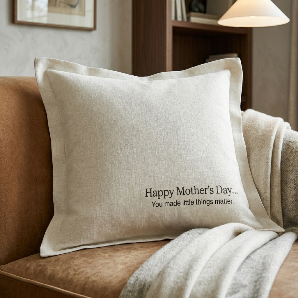 Cushion Cover with Customizable Message