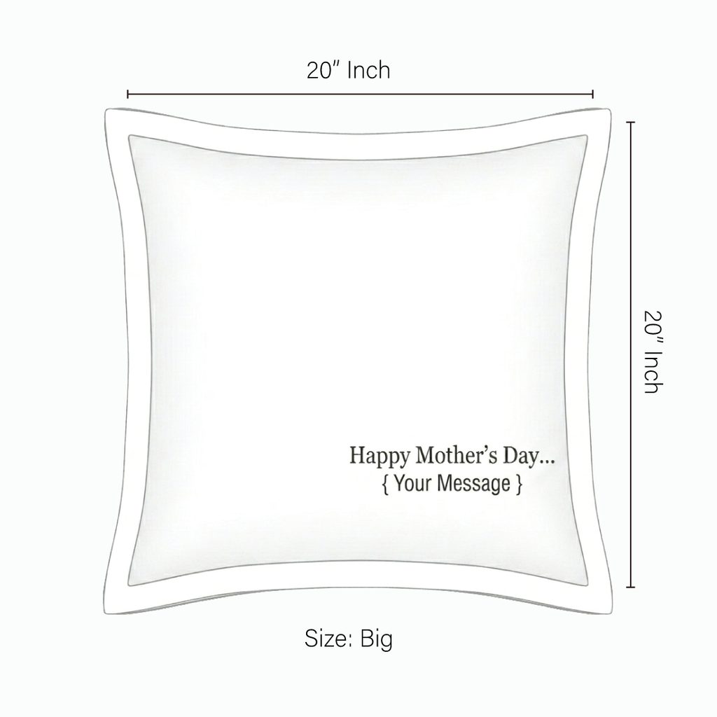 Cushion Cover with Customizable Message
