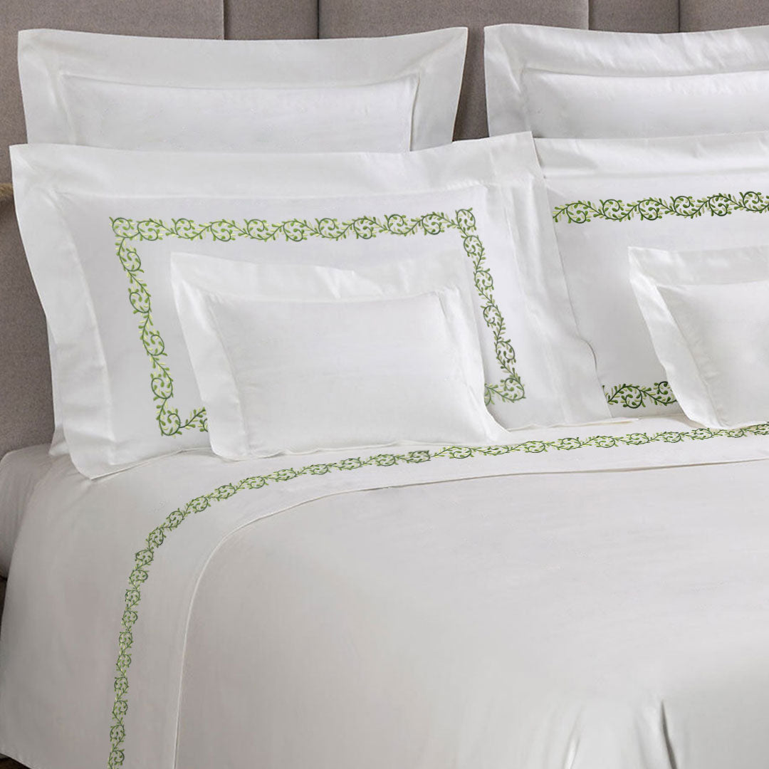 Top Sheet - Olive Embroidery