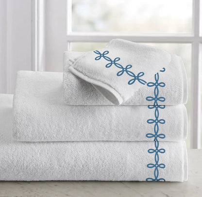 Pearl White Embroidered Towel