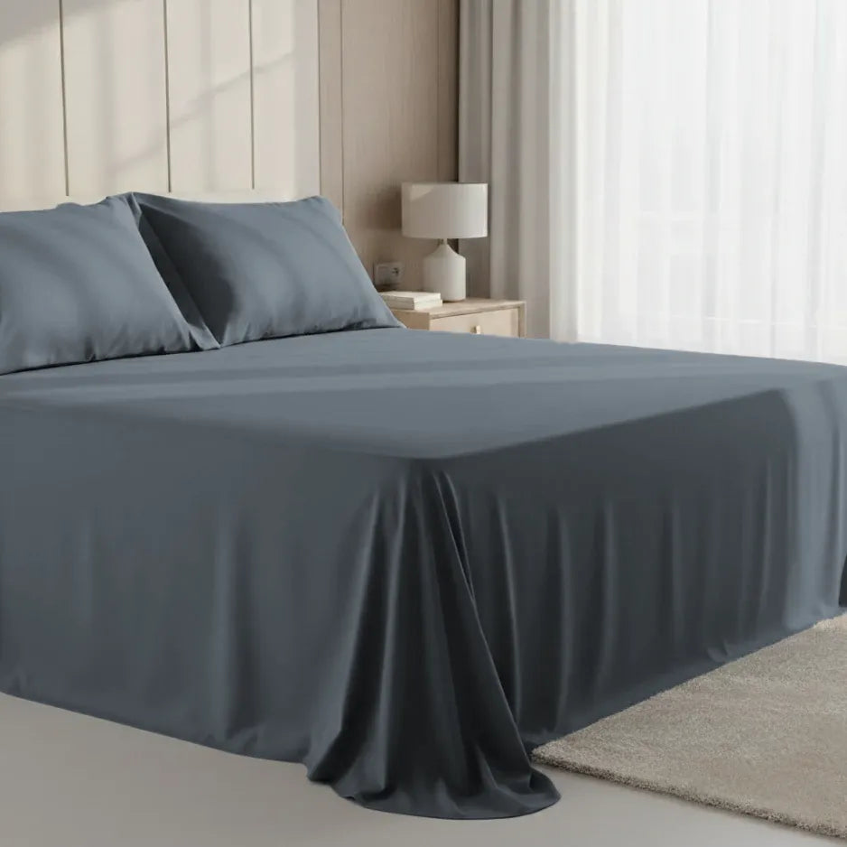 Pillow Cover + Flat Sheet (3 Pcs Set) - Eucalyptus