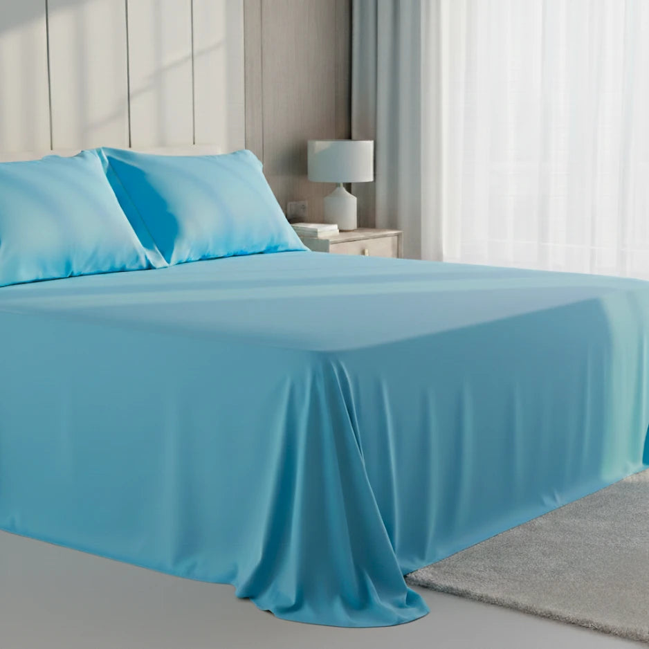 Pillow Cover + Flat Sheet (3 Pcs Set) - Eucalyptus