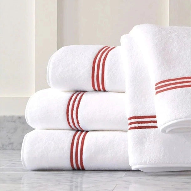 Roma White Embroidered Towel