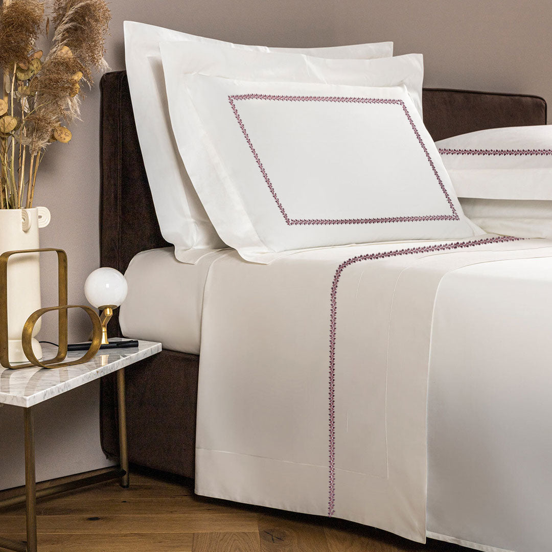 Top Sheet - Rosetta Embroidery