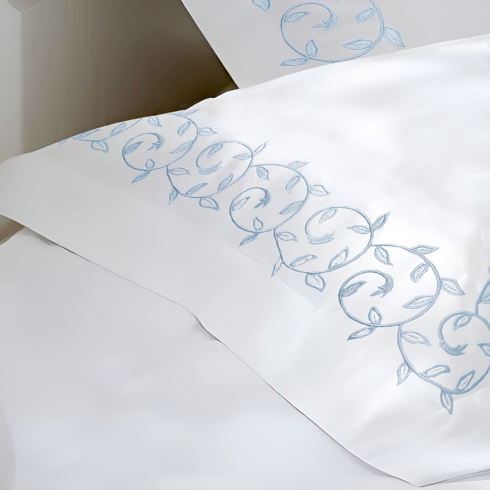 Pillow Cover - Violet Embroidery