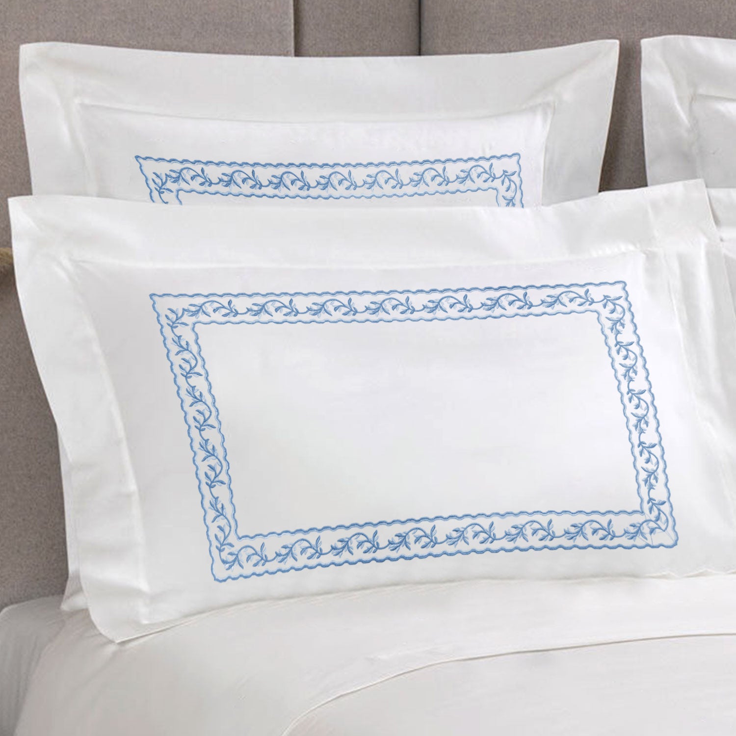 Pillow Cover + Flat Sheet (3 Pcs Set) - Autumn Embroidery