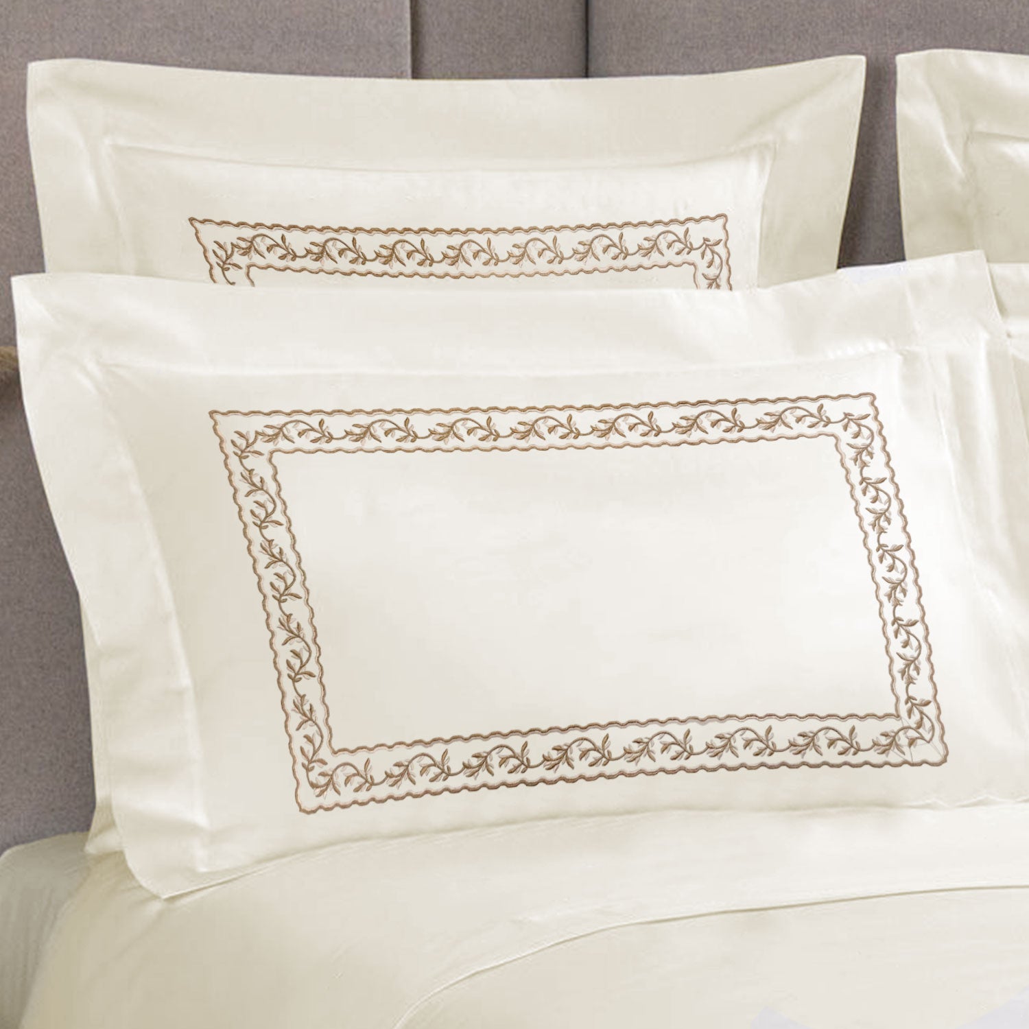 Bedsheet with Pillow Cover - Autumn Embroidery
