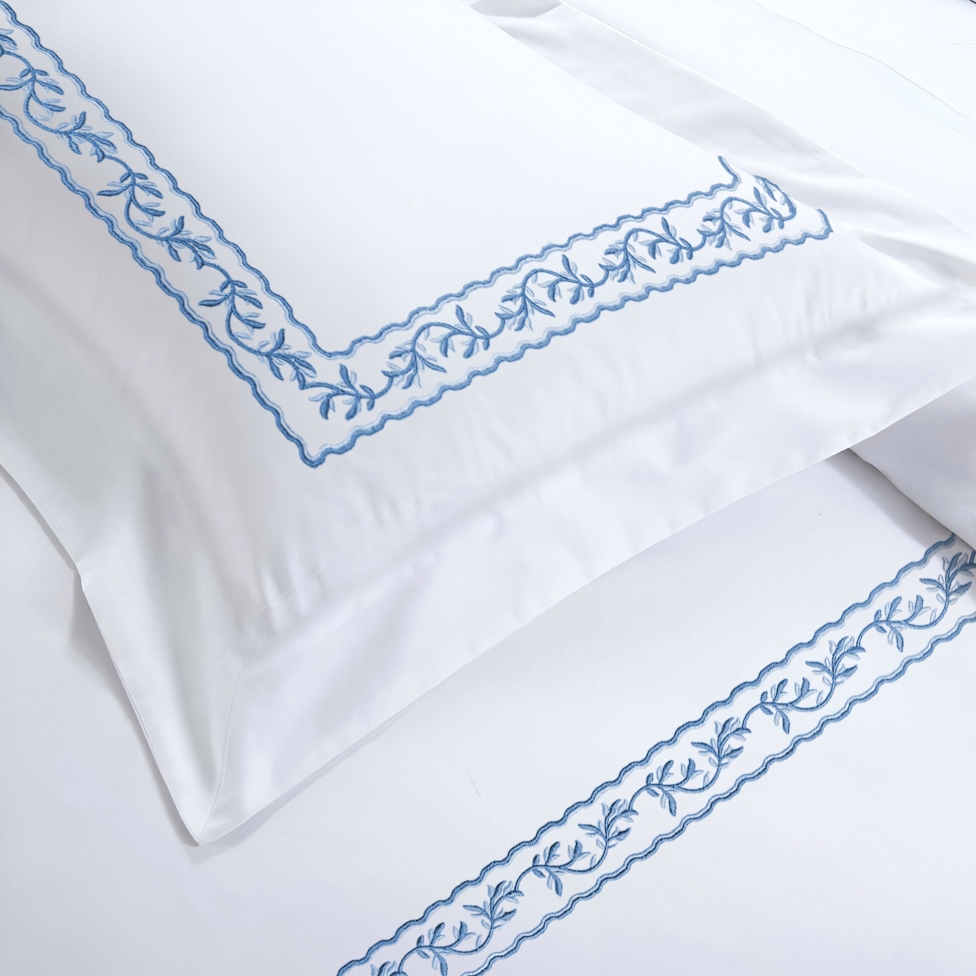 Bedsheet with Pillow Cover - Autumn Embroidery