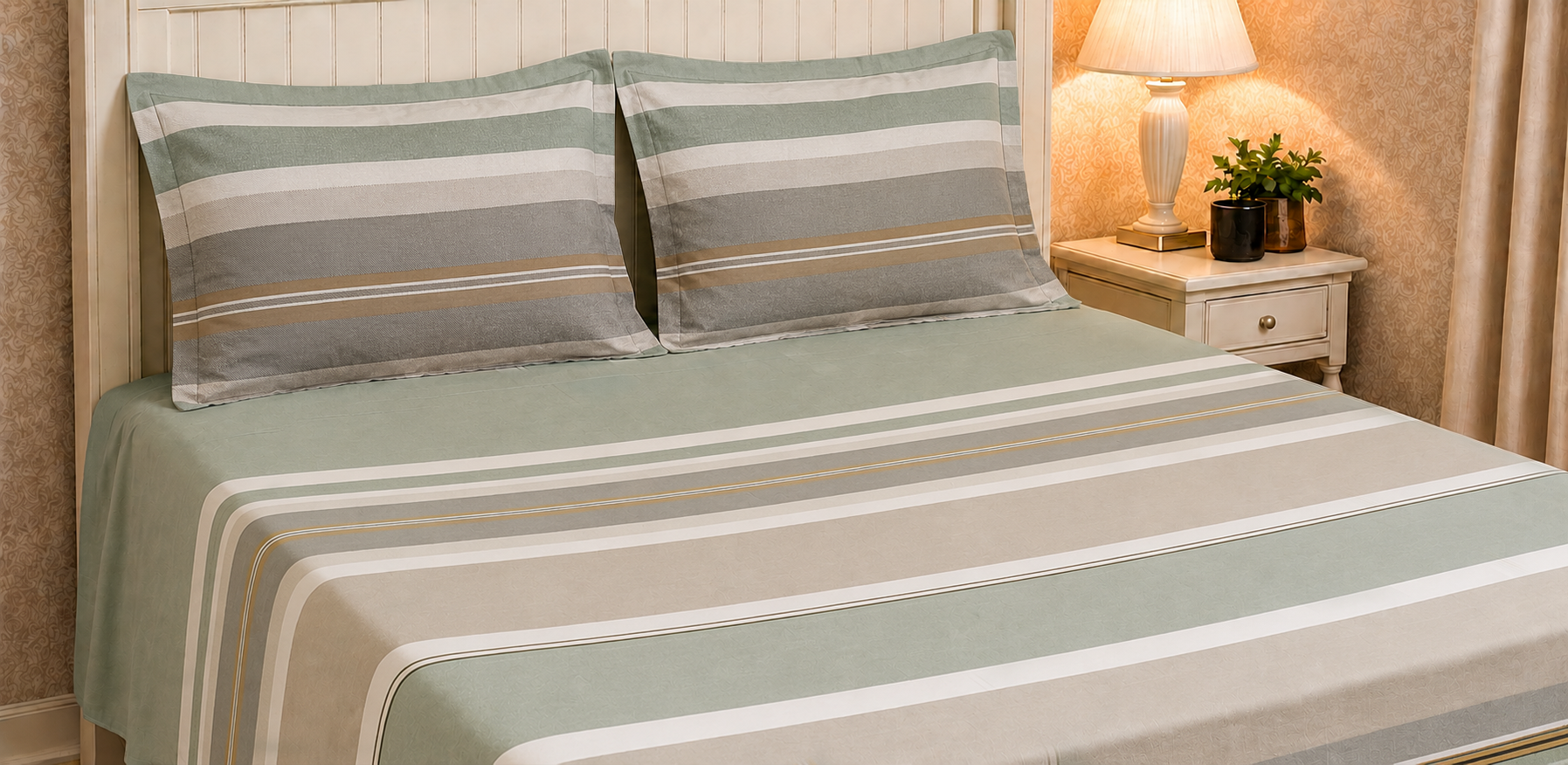 Sohum Printed Bedsheet Set | 300 TC