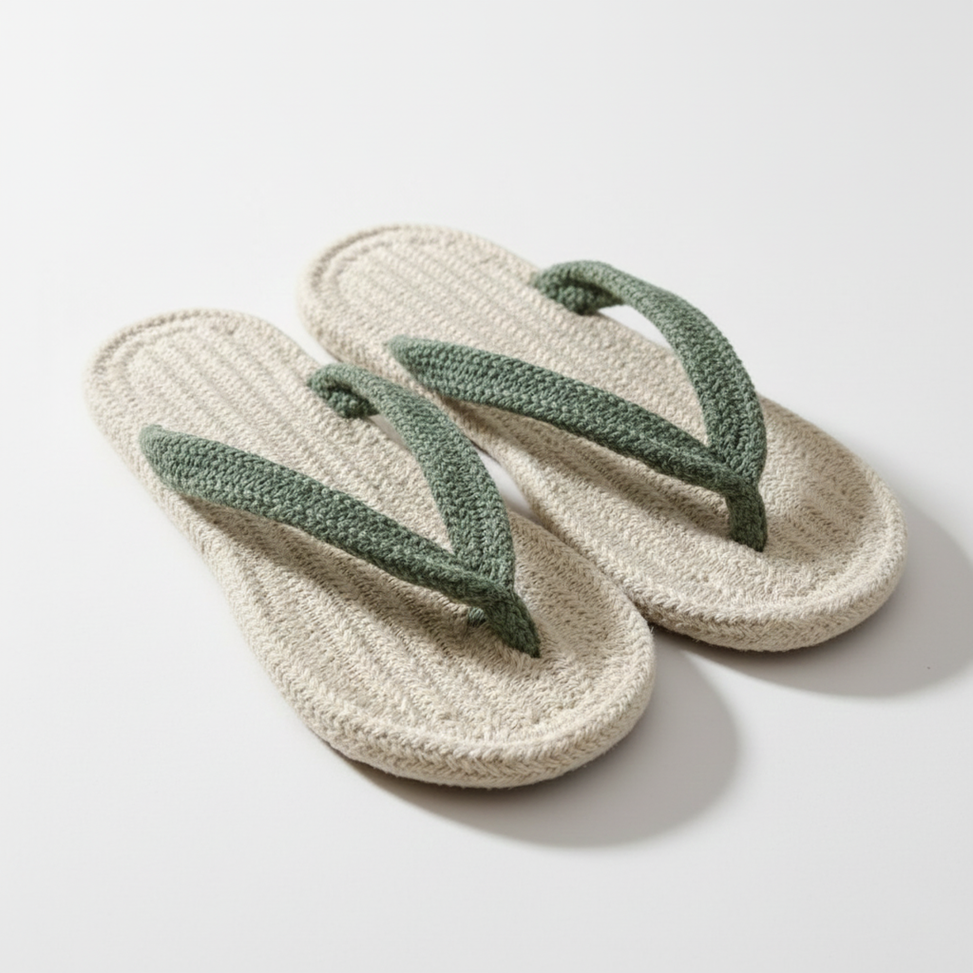 Sohum V Strap Cotton Braided Slippers