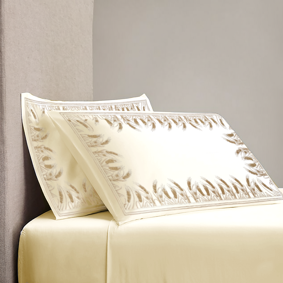 Pillow Cover + Fitted Sheet (3 Pcs Set) - Heritage Embroidery