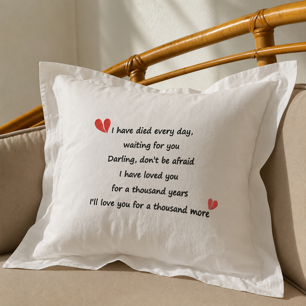 Cushion Cover | Gift | Couples | A Thousand Years