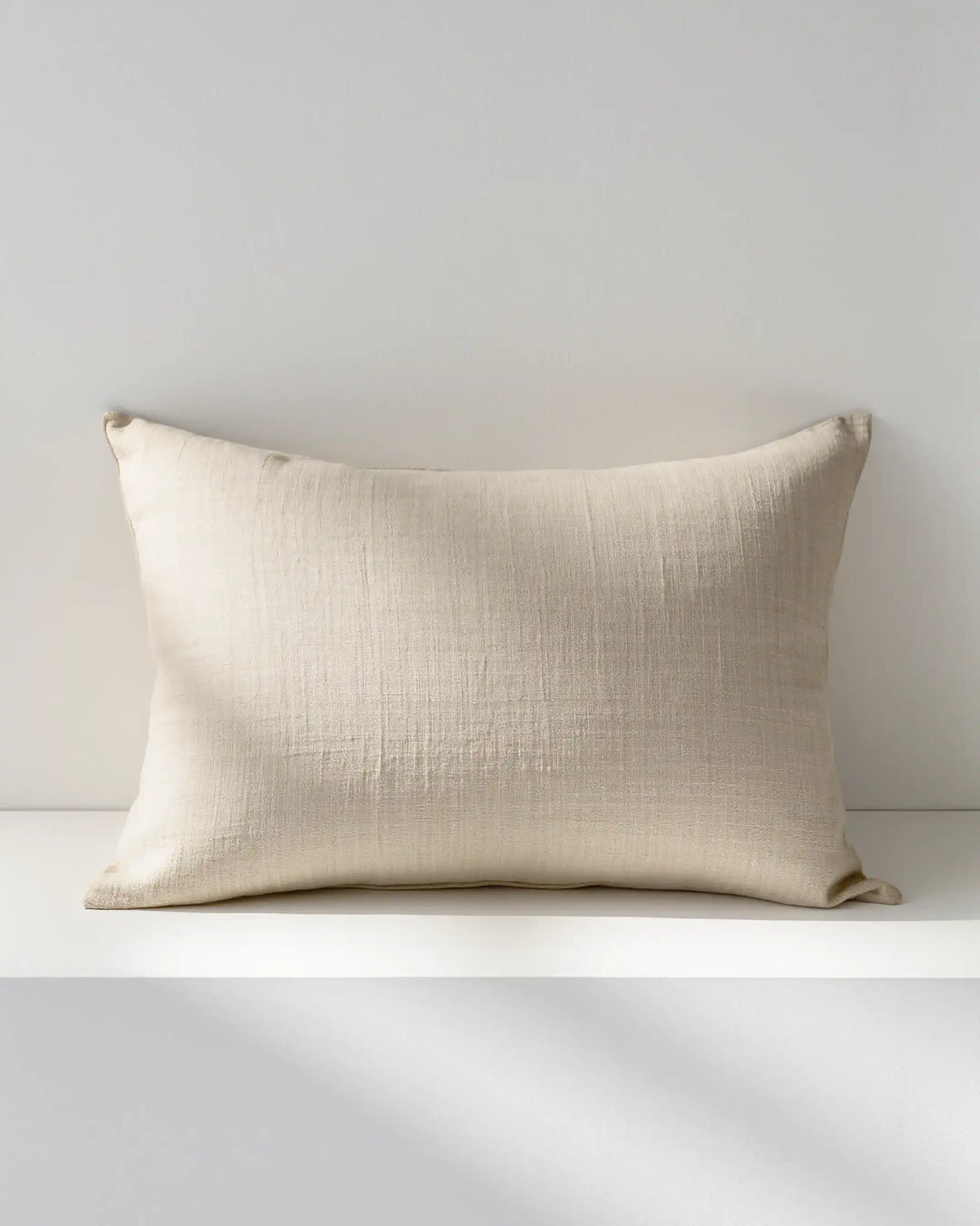 Natural linen pillow cushion made from premium linen fabric for bedding and home decor