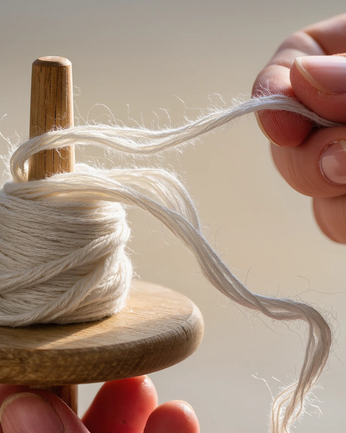 Natural linen yarn thread used in premium textile and hotel linen manufacturing