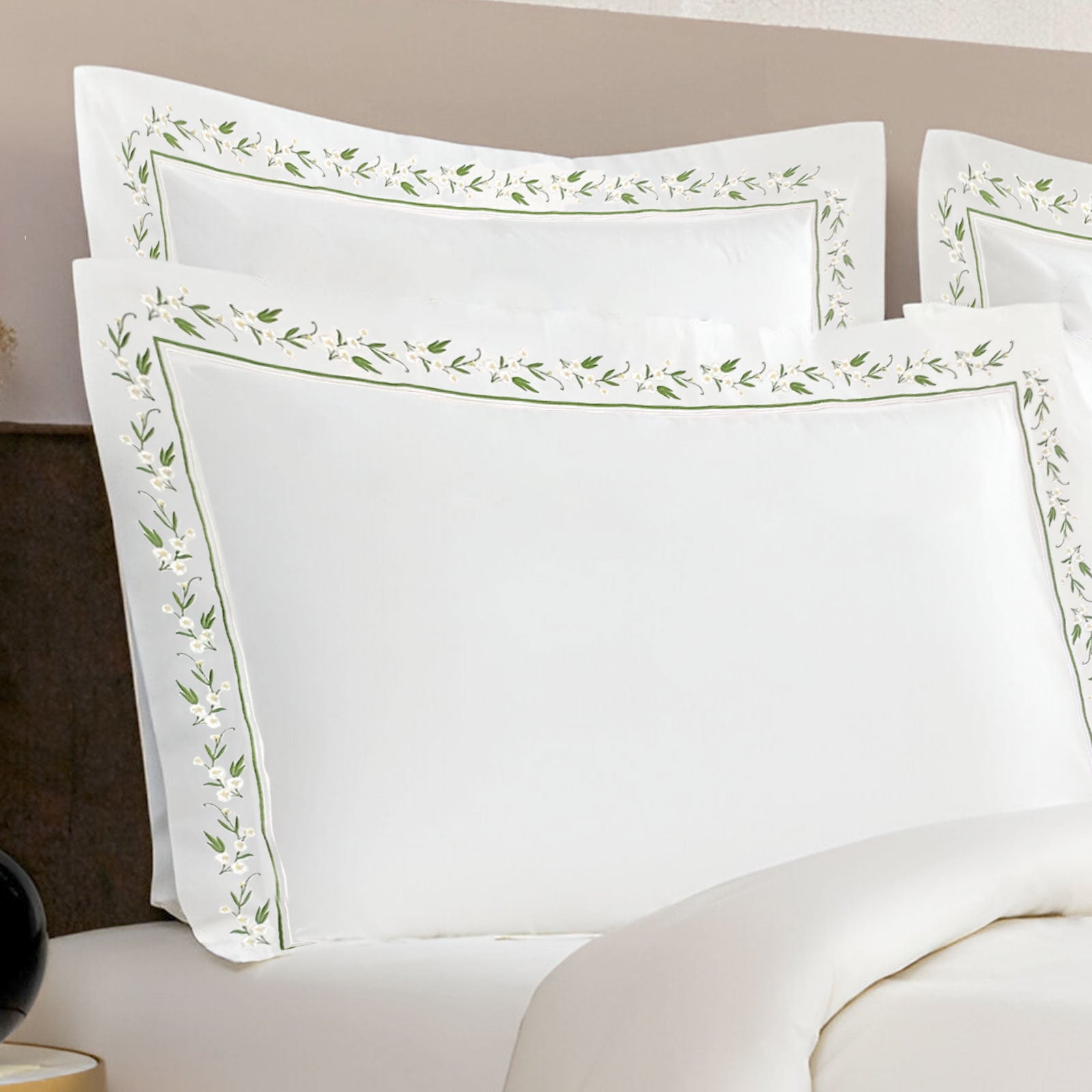 Pillow Cover + Flat Sheet (3 Pcs Set) - Miami Embroidery