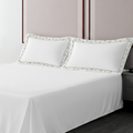 Pillow Cover + Flat Sheet (3 Pcs Set) - Miami Embroidery